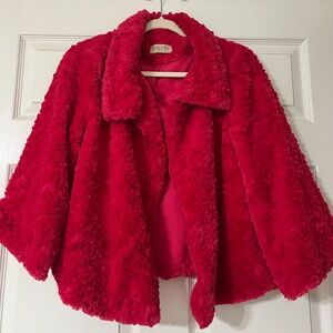 NWOT Bright Pink Teddy Jayley Jacket